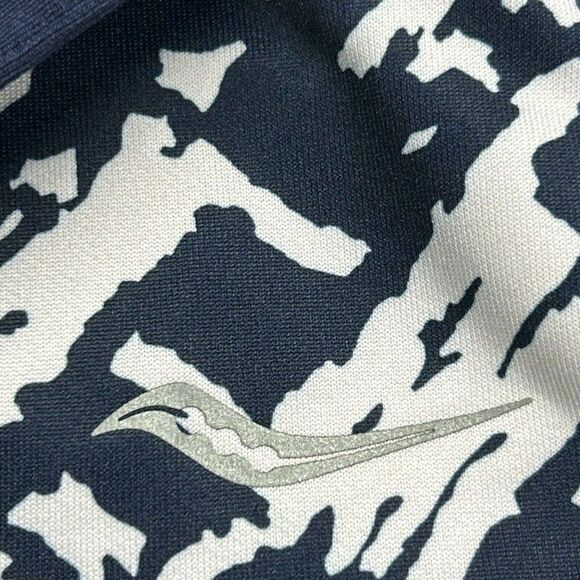 Medium‎ Saucony Omni Sportop long Sleeve Blue White Mitt-Cuffs QuarterZip - Picture 5 of 10